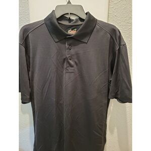 world‎ wide sportsman fishing shirt Large  (C18)  L Black Polo